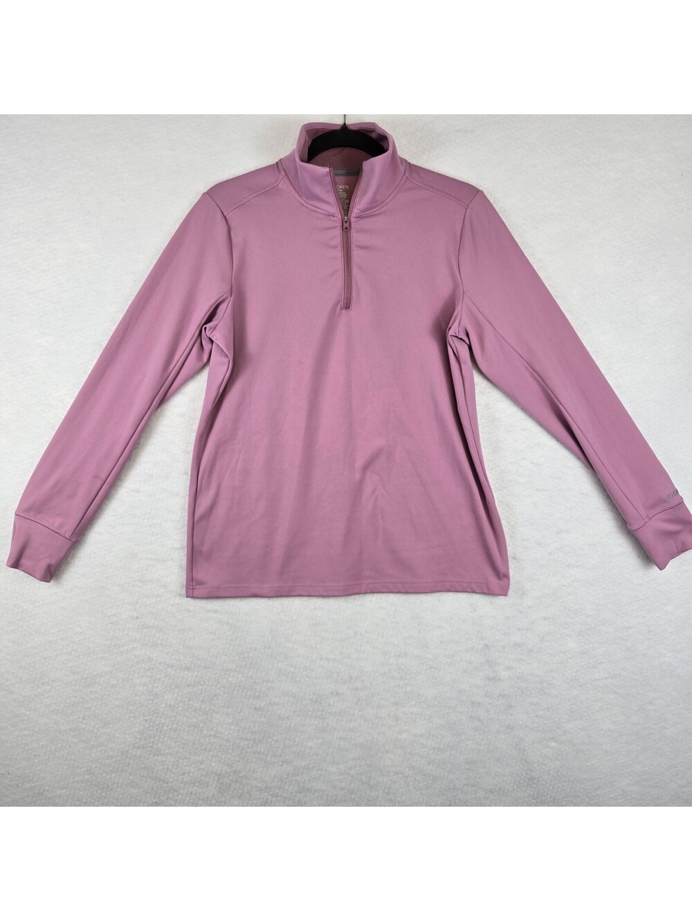 Jockey Women's Long Sleeve Pullover Half Zip Top Pink Size S Lightweight